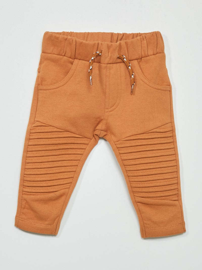 Pantalon jogging en molleton Marron - Kiabi