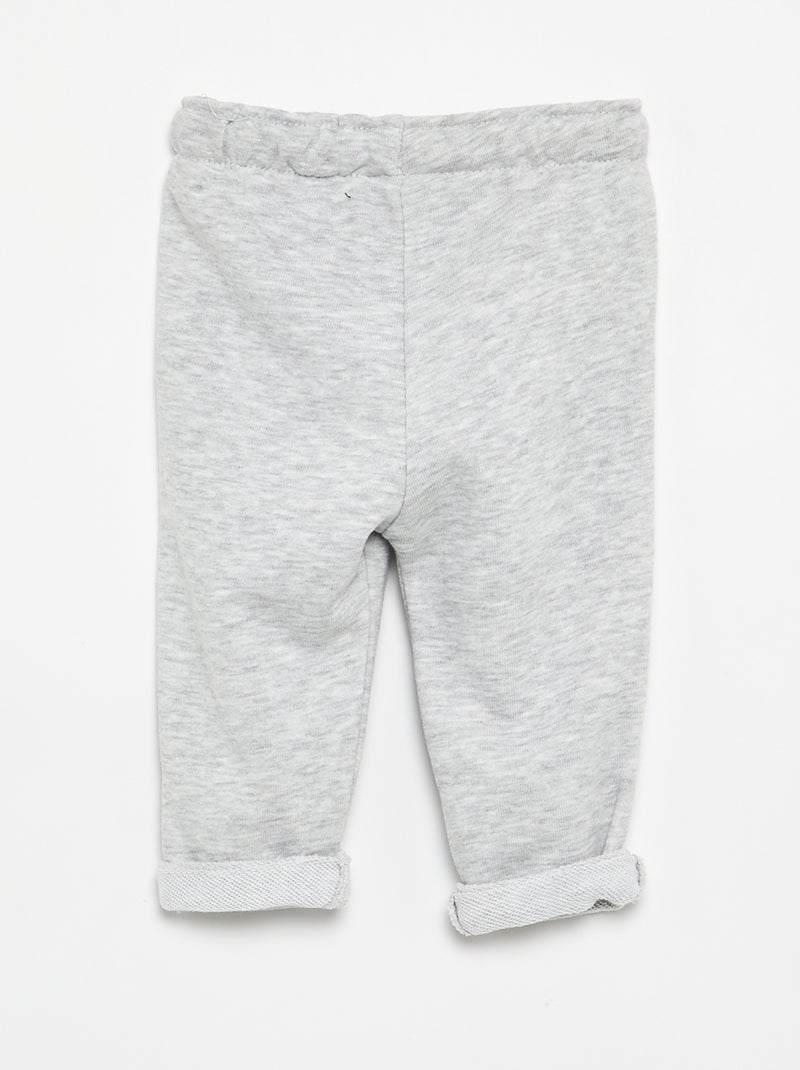 Pantalon jogging en molleton non gratté Gris - Kiabi