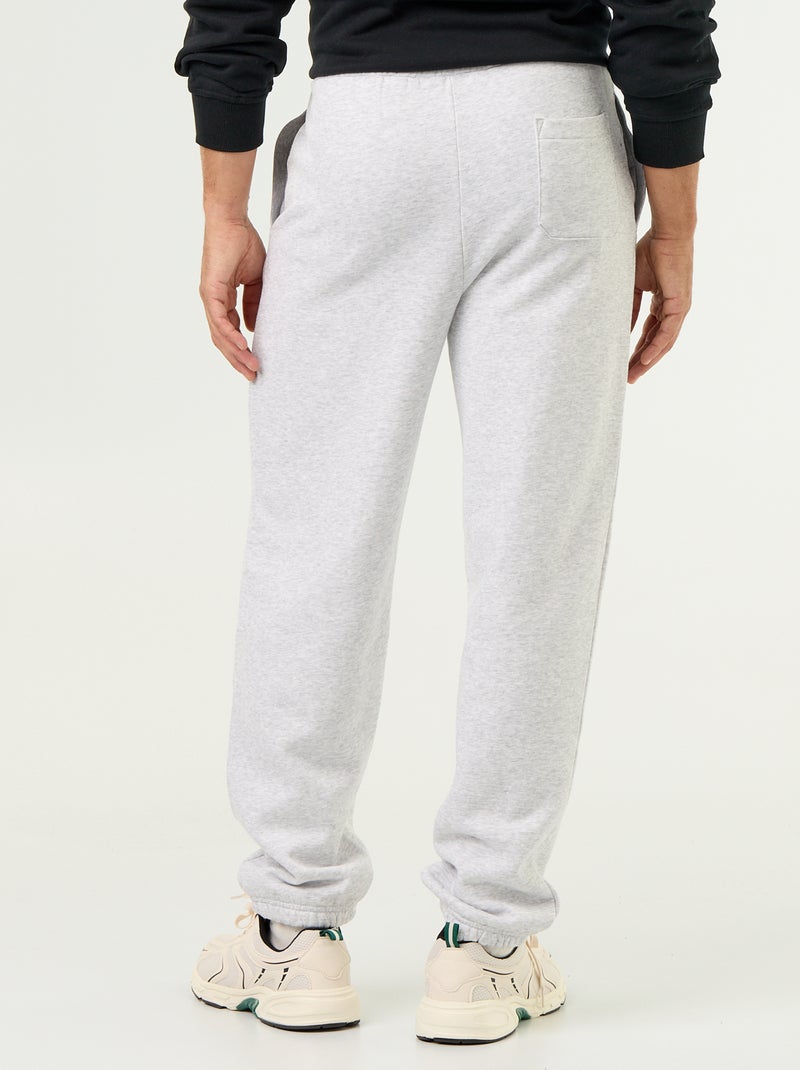 Pantalon jogging en molleton uni Gris - Kiabi