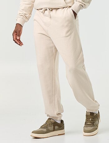 Pantalon jogging en molleton uni
