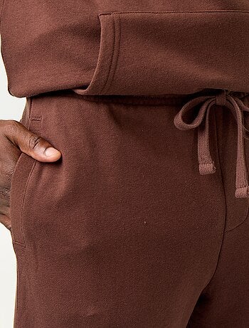 Pantalon jogging en molleton uni