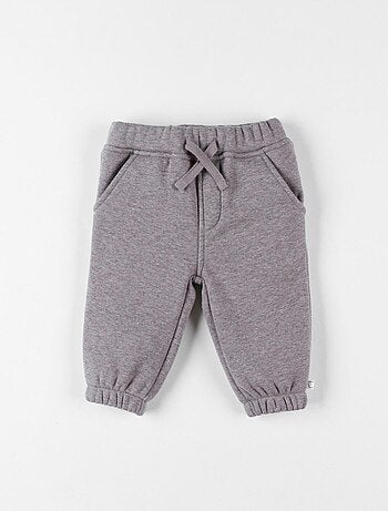 Pantalon jogging en Sweatoloudoux, anthracite chiné Noukie's