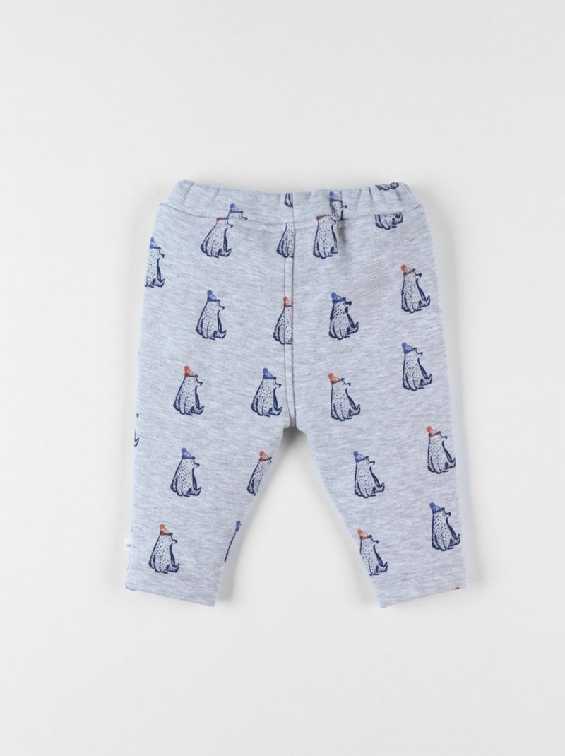 Pantalon jogging en Sweatoloudoux®, ours Noukie's Gris - Kiabi