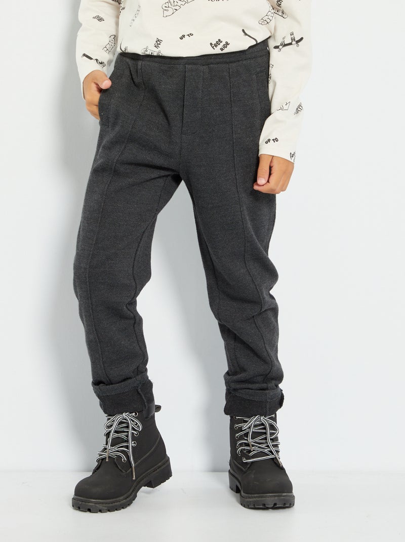 Pantalon jogging en twill Gris foncé - Kiabi