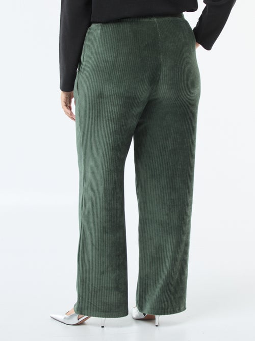 Pantalon jogging en velours côtelé - Kiabi