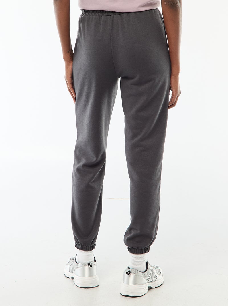 Pantalon jogging femme en maille lourde Noir - Kiabi