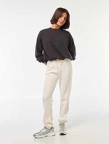 Pantalon jogging femme en maille lourde