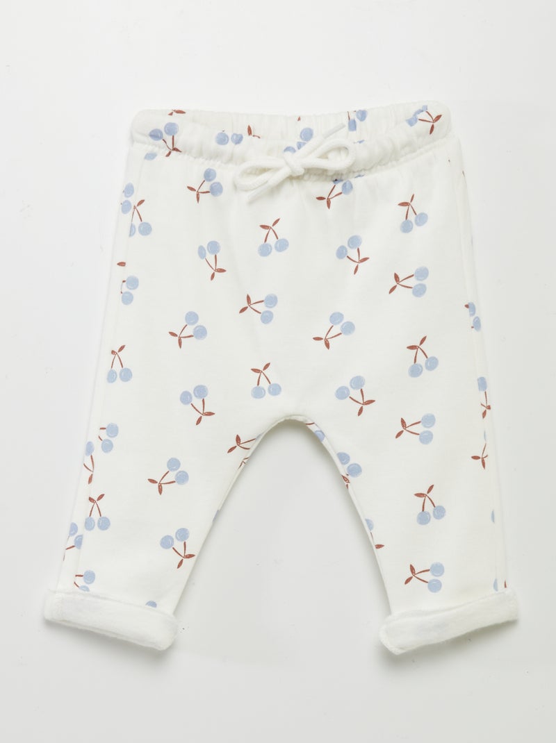 Pantalon jogging forme sarouel Blanc - Kiabi