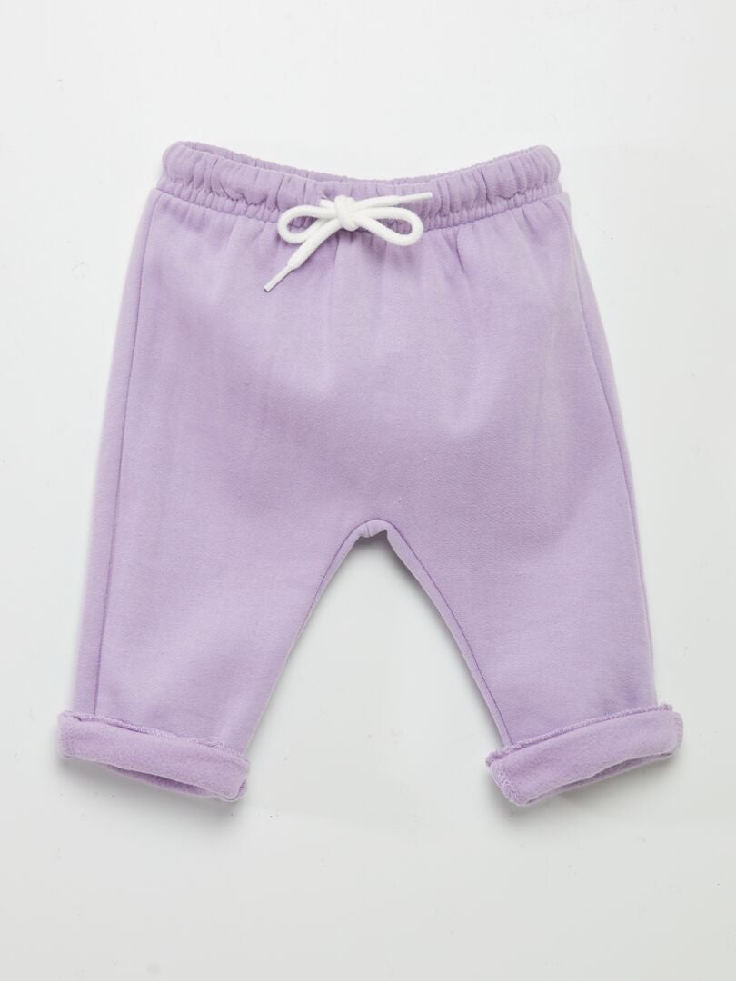 Pantalon jogging forme sarouel Violet - Kiabi