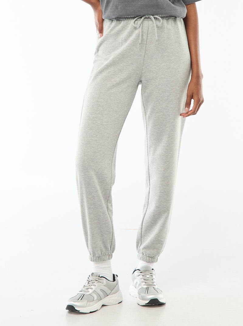 Pantalon jogging French terry femme Gris - Kiabi