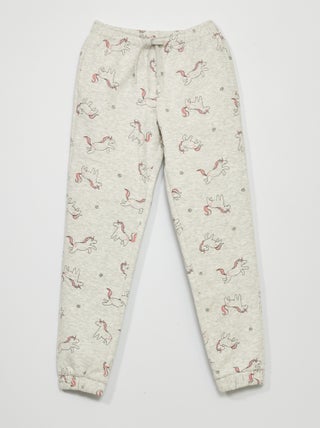 Pantalon jogging imprimé en molleton