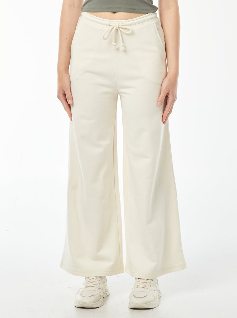 Pantalon jogging large Beige - Kiabi