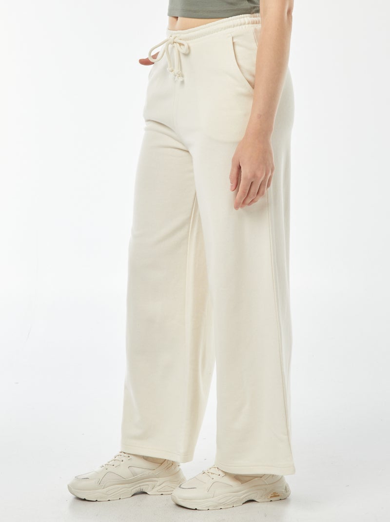 Pantalon jogging large Beige - Kiabi