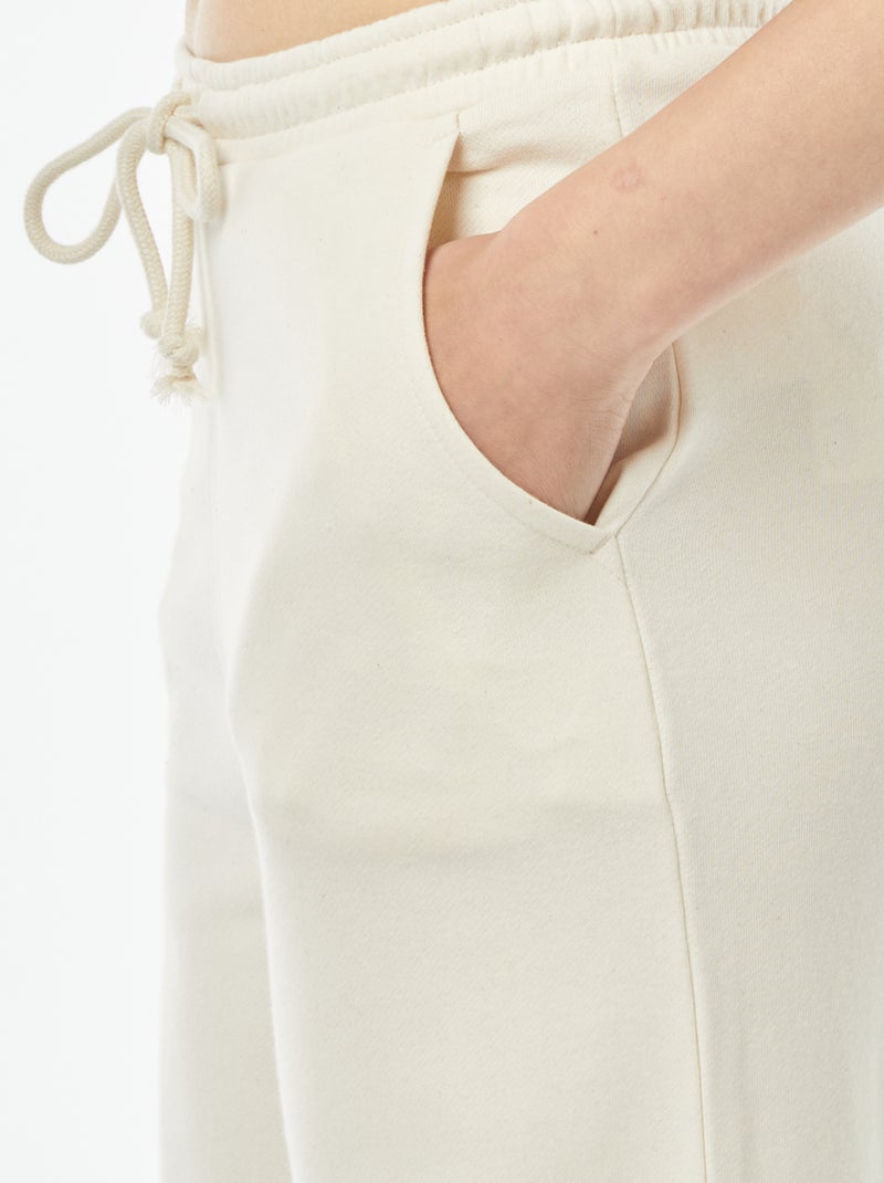 Pantalon jogging large Beige - Kiabi