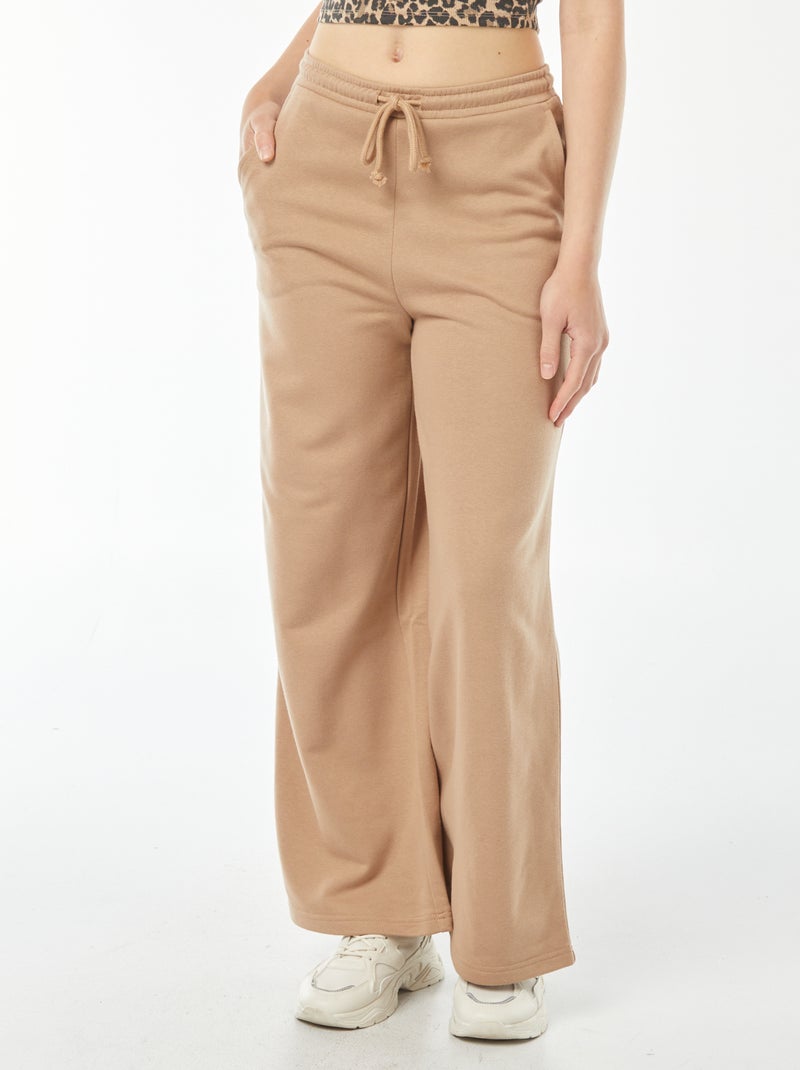 Pantalon jogging large Beige - Kiabi