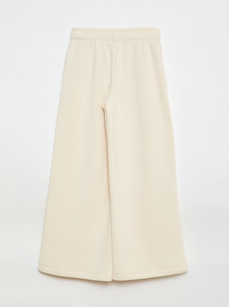 Pantalon jogging large Blanc - Kiabi