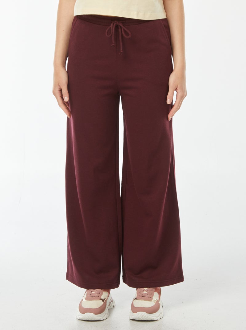 Pantalon jogging large Bordeaux - Kiabi