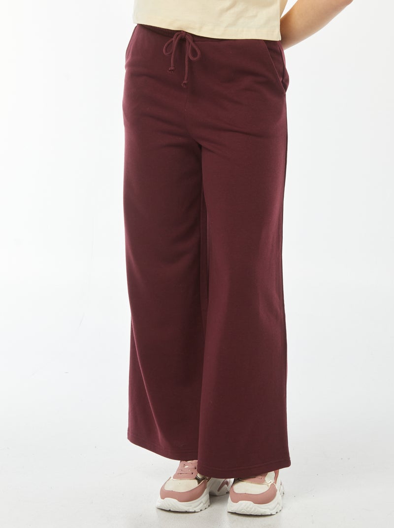 Pantalon jogging large Bordeaux - Kiabi