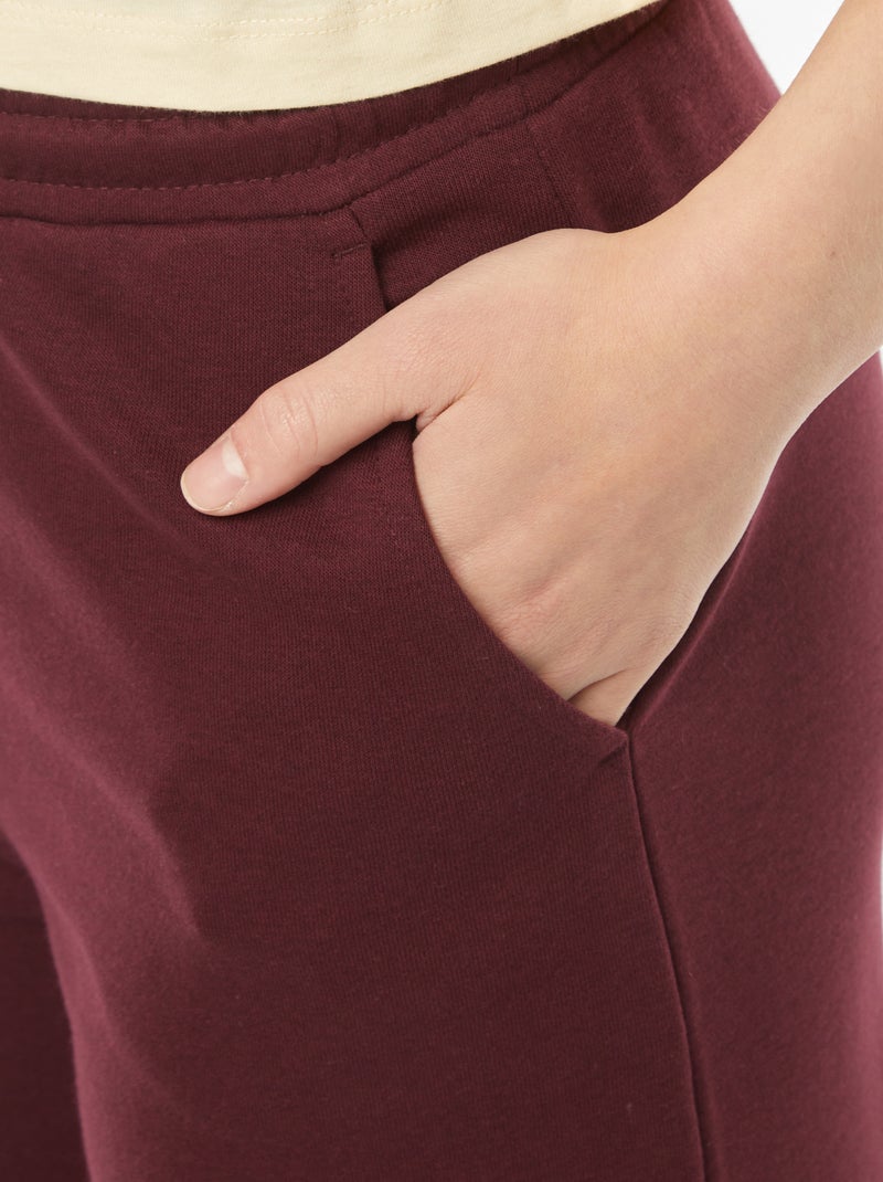 Pantalon jogging large Bordeaux - Kiabi