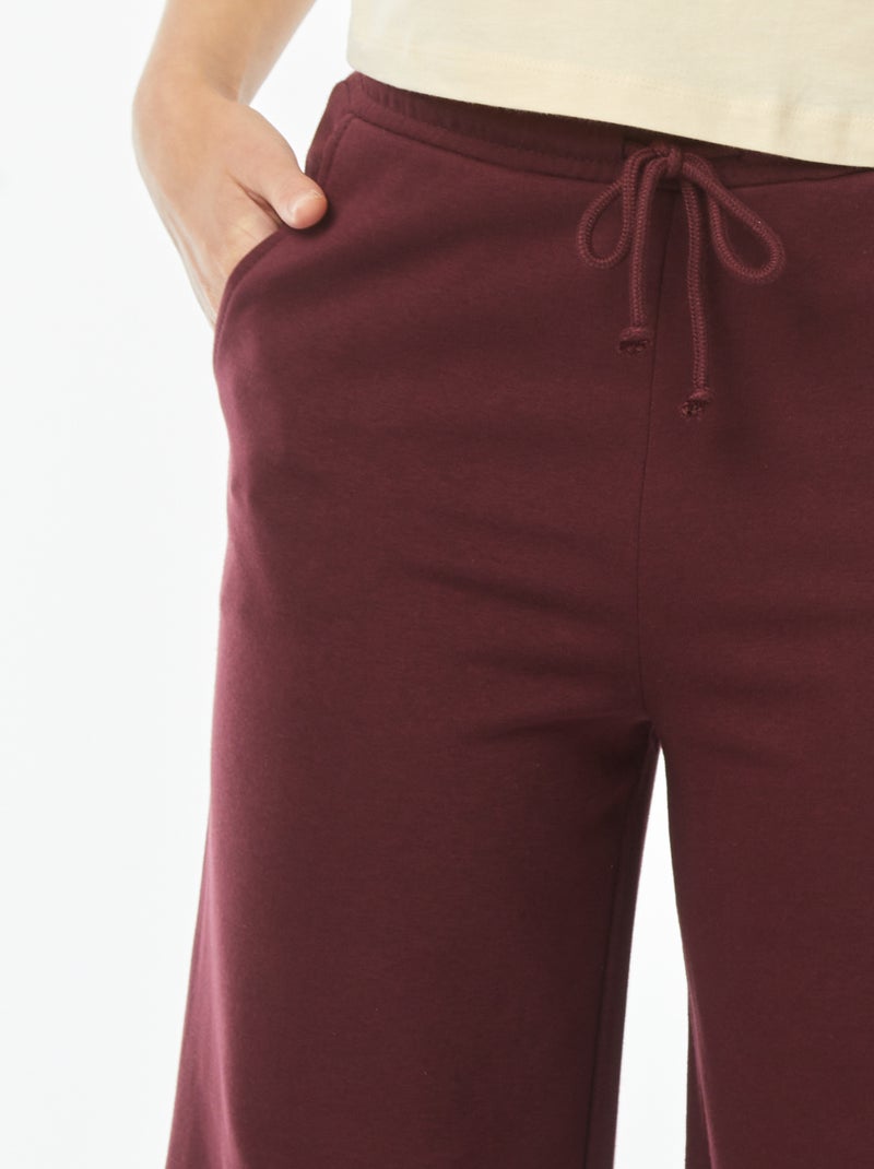 Pantalon jogging large Bordeaux - Kiabi