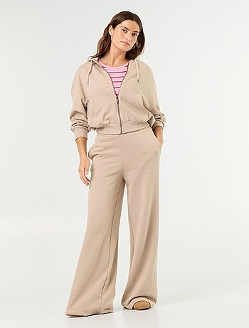 Pantalon jogging large en maille lourde