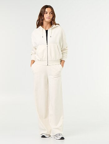 Pantalon jogging large en maille lourde