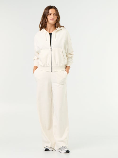 Pantalon jogging large en maille lourde - Kiabi
