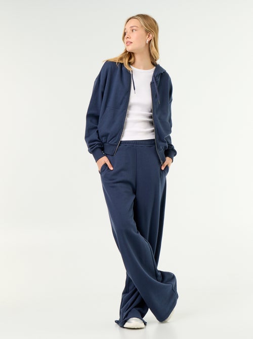 Pantalon jogging large en maille lourde - Kiabi