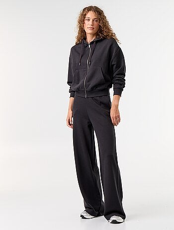 Pantalon jogging large en maille lourde