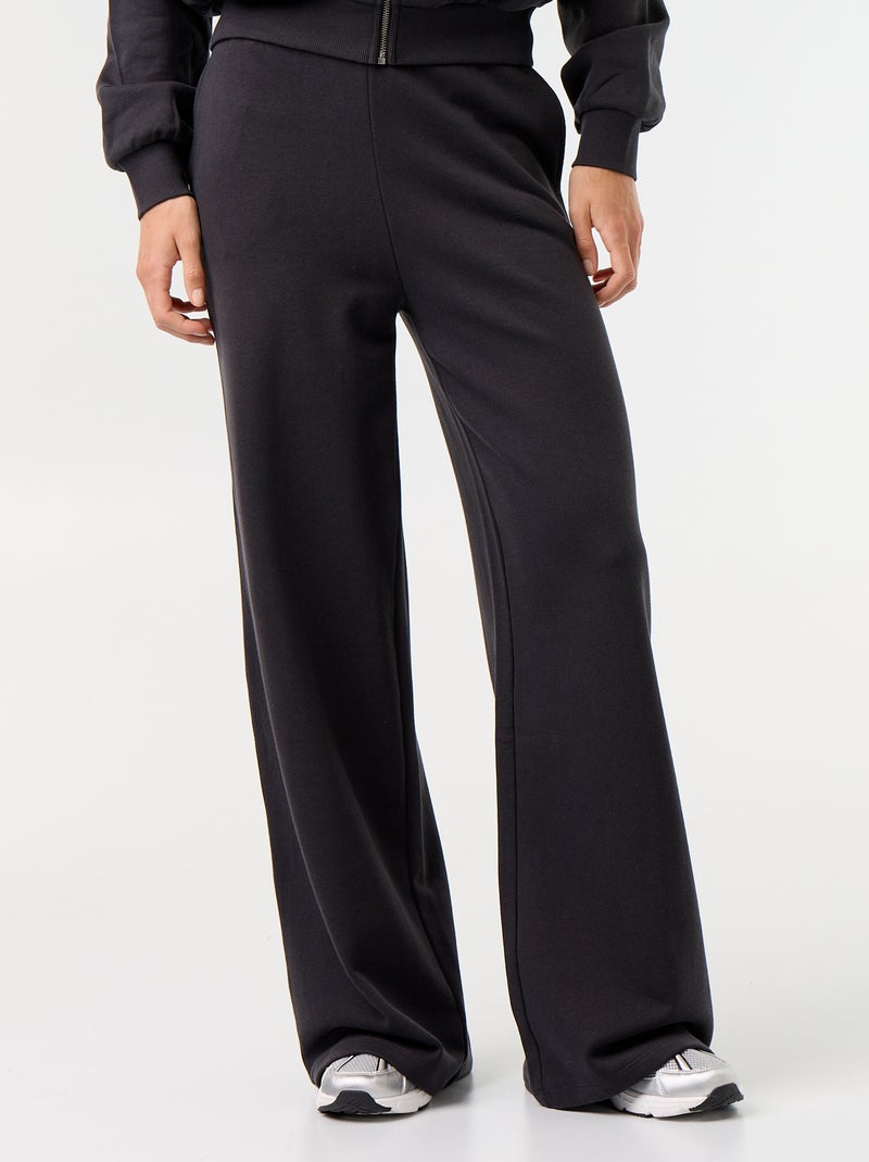 Pantalon jogging large en maille lourde Gris foncé/anthracite - Kiabi