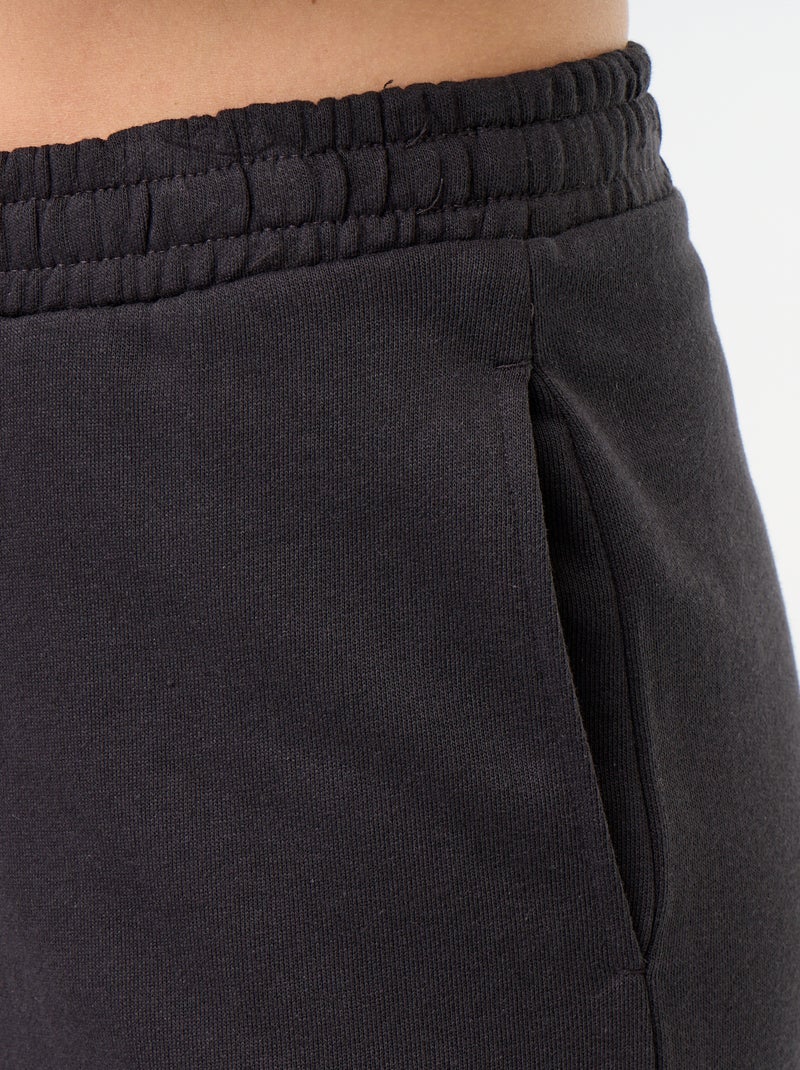 Pantalon jogging large en maille lourde Gris foncé/anthracite - Kiabi