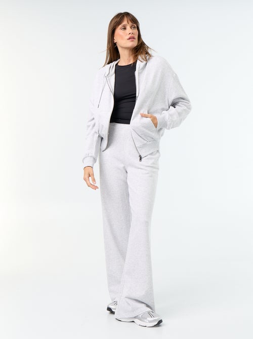 Pantalon jogging large en maille lourde - Kiabi