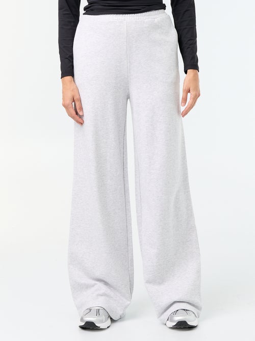 Pantalon jogging large en maille lourde - Kiabi