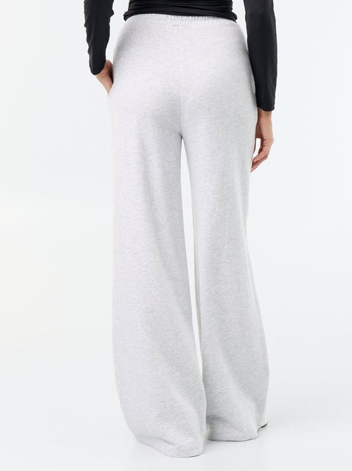 Pantalon jogging large en maille lourde - Kiabi