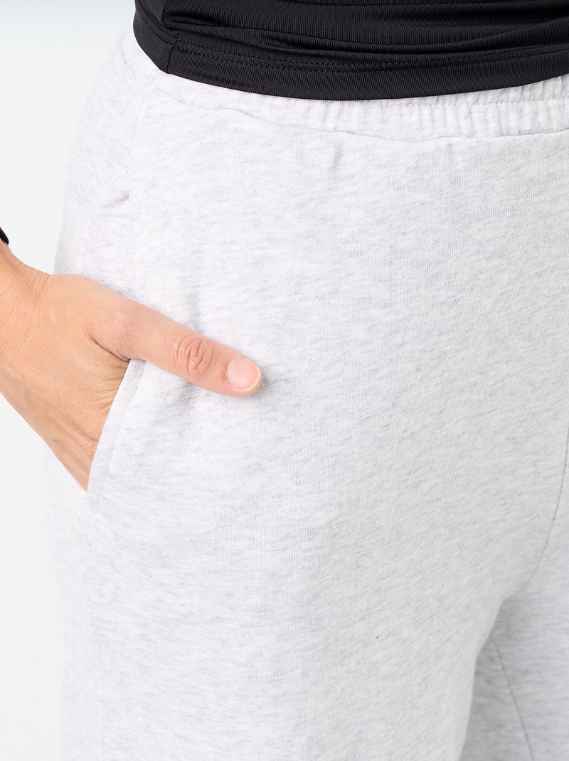 Pantalon jogging large en maille lourde Gris - Kiabi