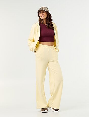 Pantalon jogging large en maille lourde