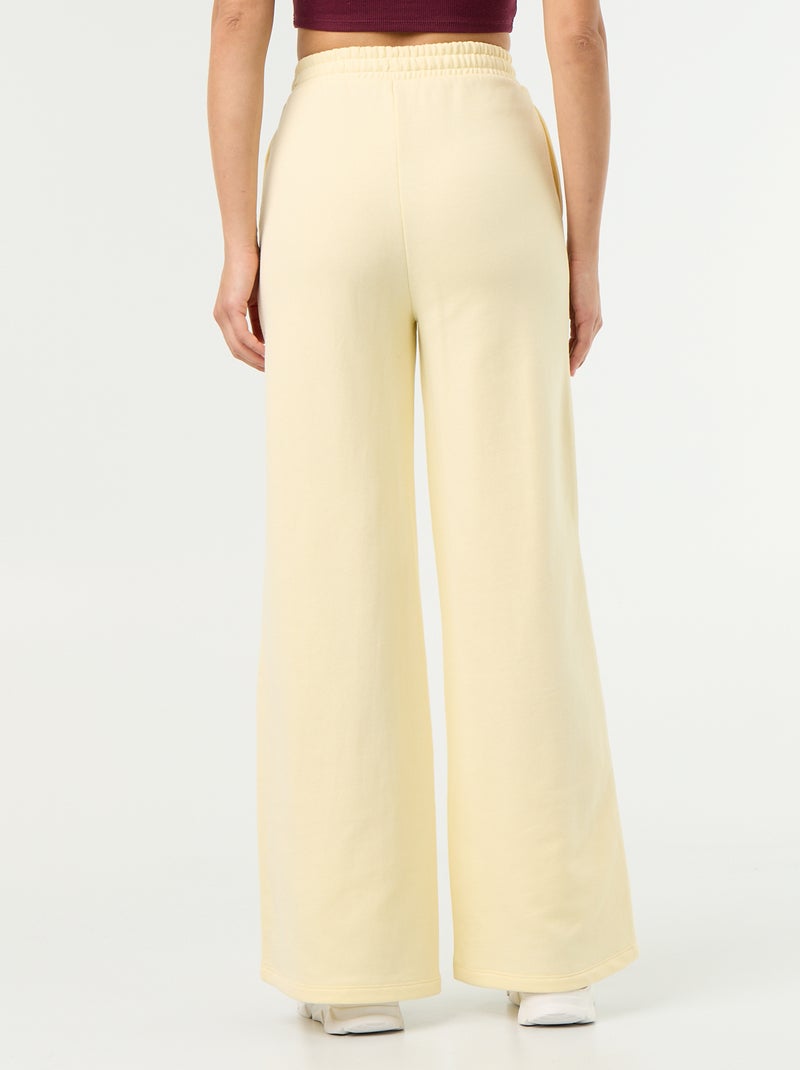 Pantalon jogging large en maille lourde Jaune - Kiabi