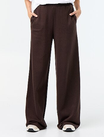 Pantalon jogging large en maille lourde