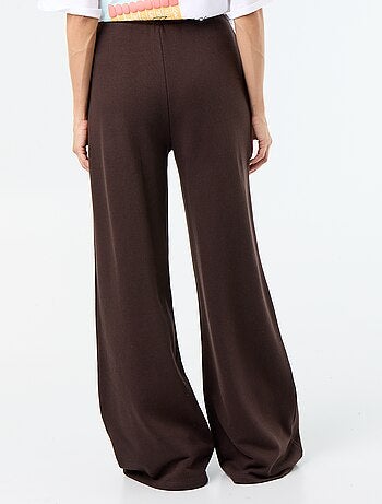 Pantalon jogging large en maille lourde