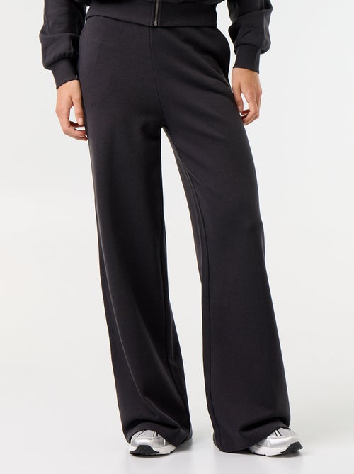Pantalon jogging large en maille lourde - Kiabi