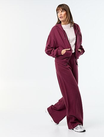 Pantalon jogging large en maille lourde