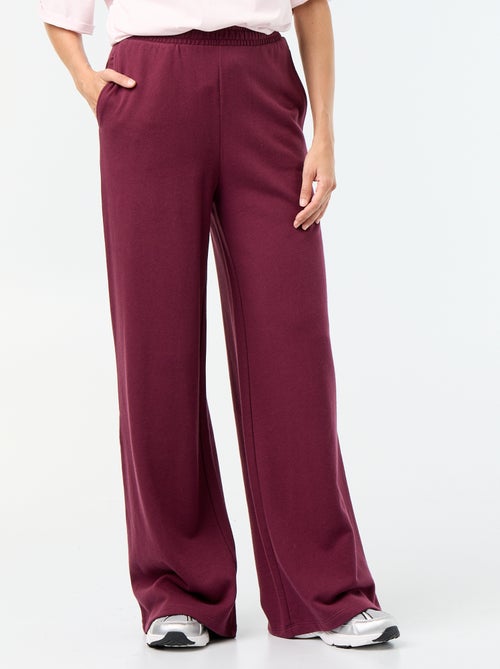 Pantalon jogging large en maille lourde - Kiabi