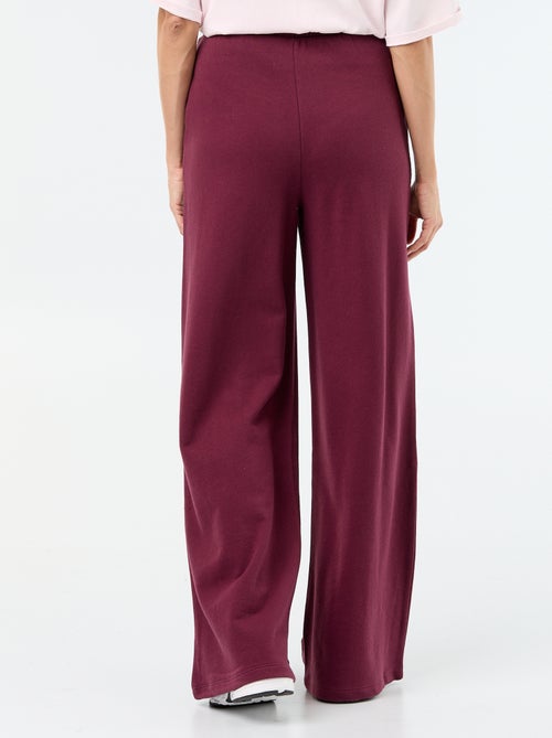 Pantalon jogging large en maille lourde - Kiabi