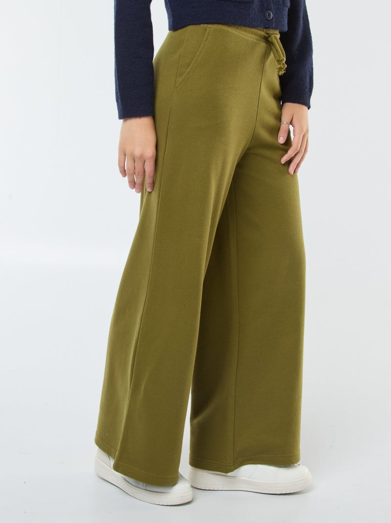 Pantalon jogging large Kaki - Kiabi