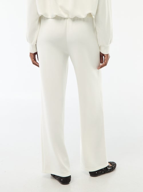 Pantalon jogging large maille douce - Kiabi