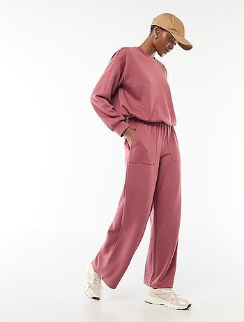 Pantalon jogging large maille douce