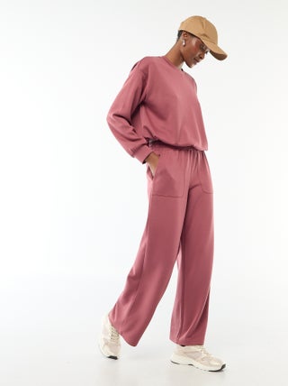 Pantalon jogging large maille douce