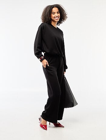 Pantalon jogging large maille douce