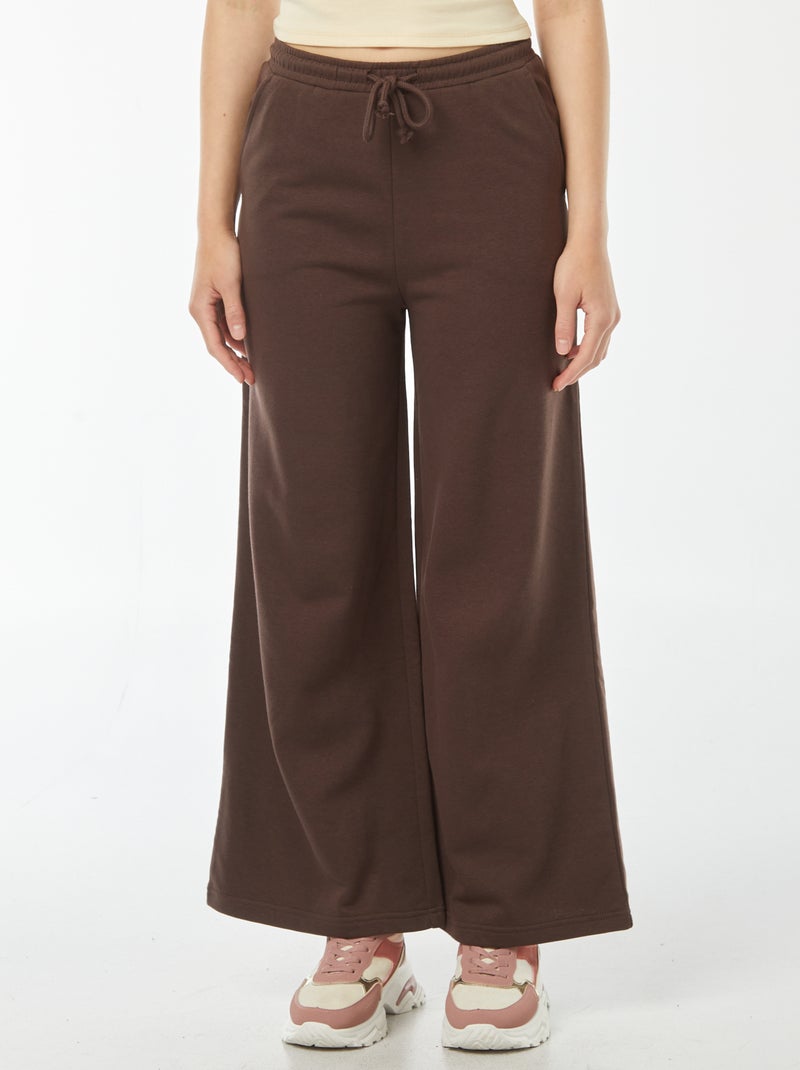 Pantalon jogging large Marron - Kiabi