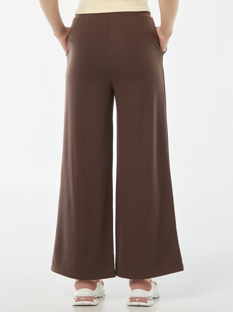 Pantalon jogging large Marron - Kiabi
